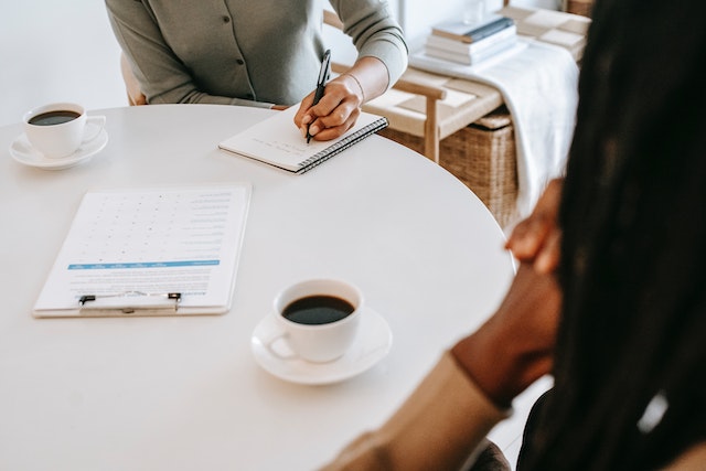 two people conducting tenant screening